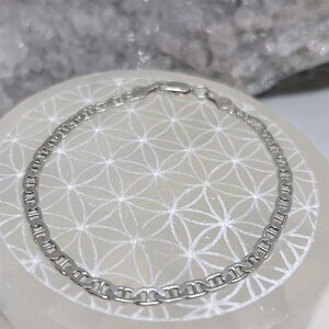 Vintage Flat Mariner Link Bracelet 925